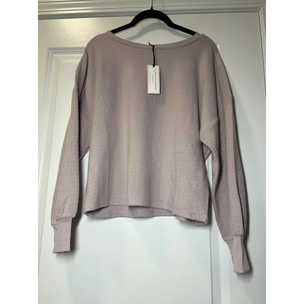 Cupcakes and Cashmere‎ NWT Mauve Cable Knit Lounge Set - Size M